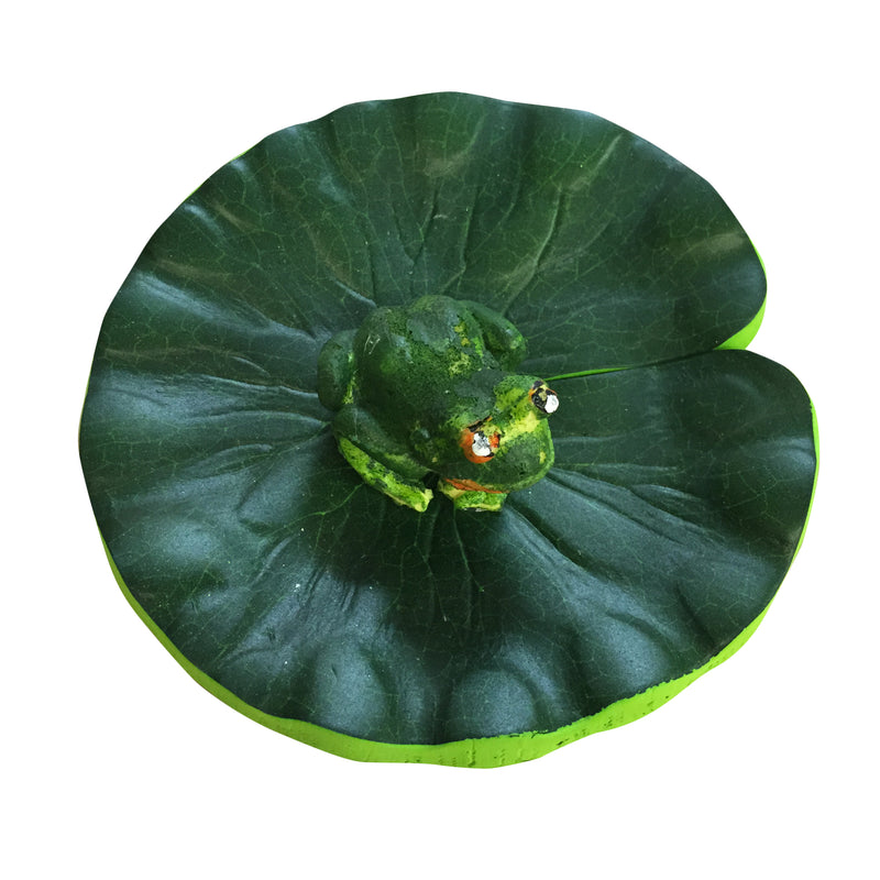 Artifical Pond Lily Lilly Floating Pond Decoration 20cm With Frog
