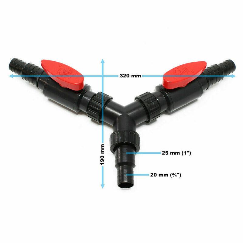 Y Splitter Water Distributor 20mm - 38mm (With or Without Valves)