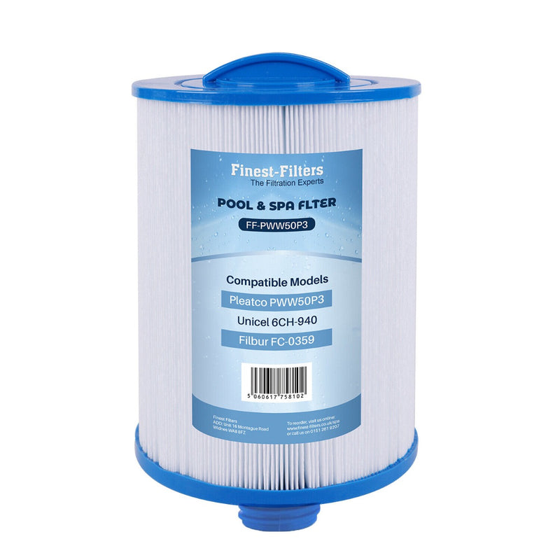 Hot Tub Filter Cartridge PWW50P3 Compatible For Pleatco Unicel (4 Pack)