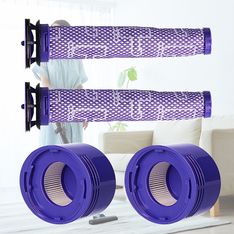 Pre and Post-Motor Filter Set Compatible for Dyson V7 & V8