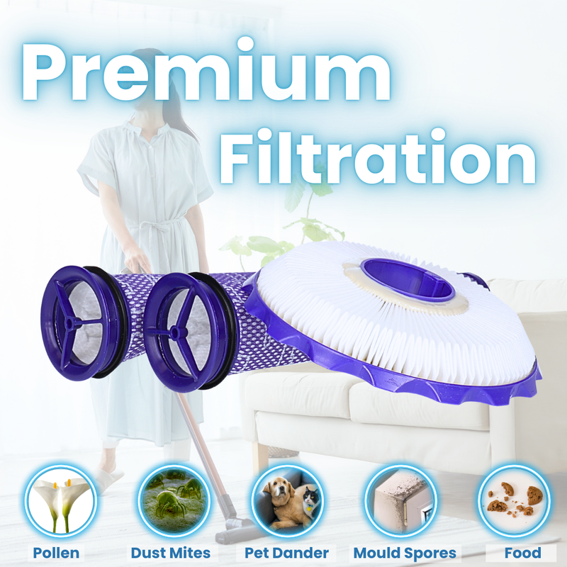 3-Piece Filter Set Compatible with Dyson UP22, DC40, UP24 and UP34