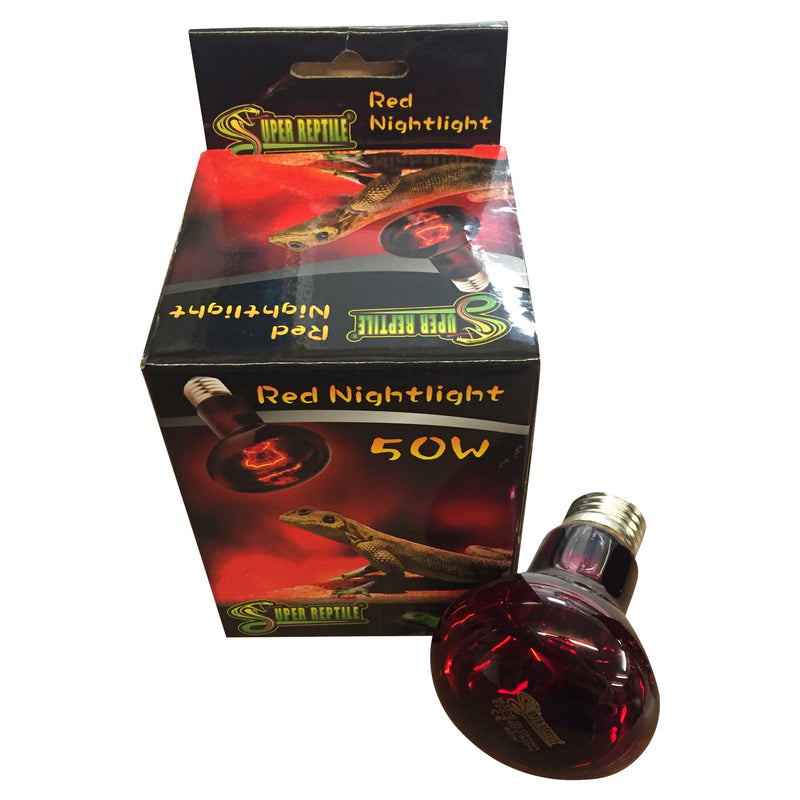 Reptile Red Nightlight Florescent Spotlight Bulb Lamp for Vivarium / Terrarium 50/75/100/150w