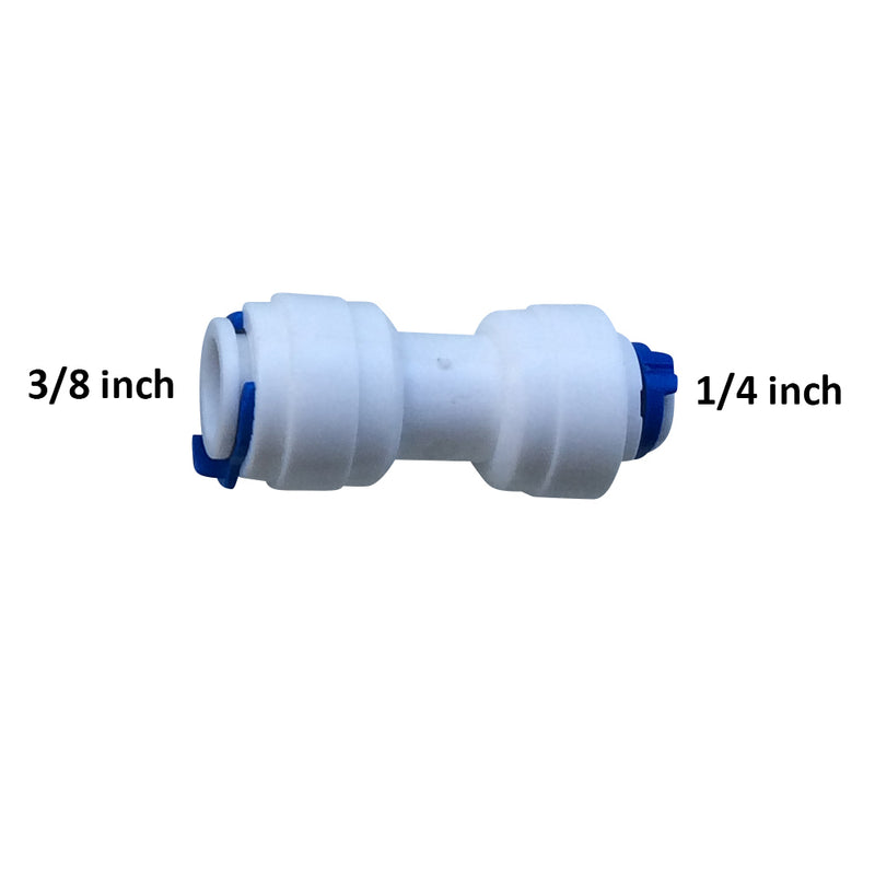 3/8" to 1/4" Reducer Connector Push Fit RO Fitting