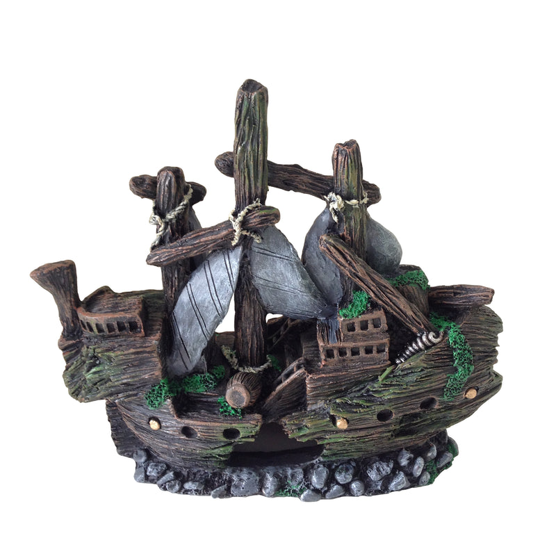 Aquarium Ornament - Small Shipwreck Boat