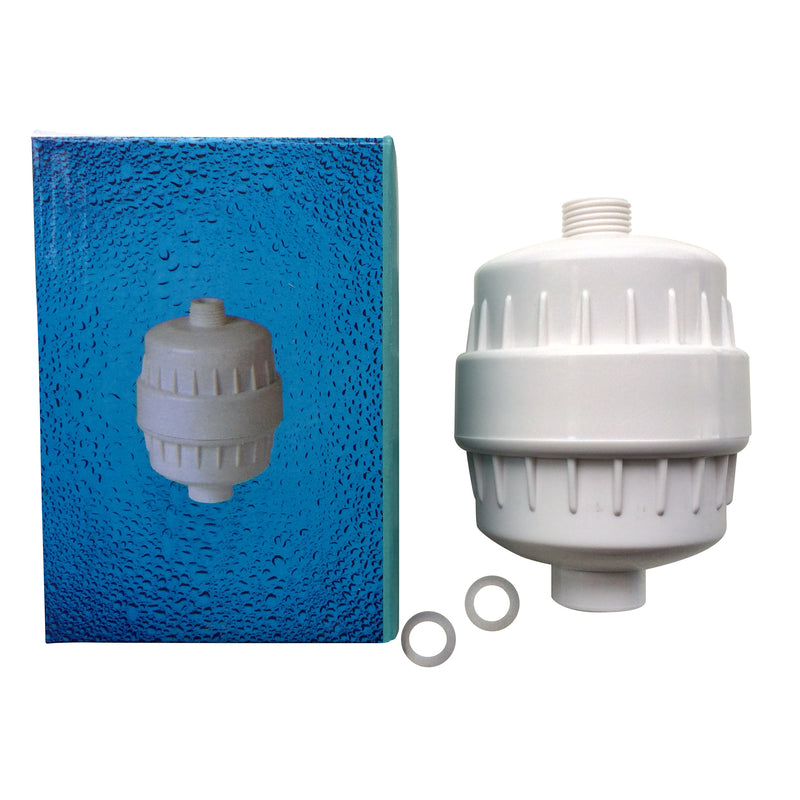White In Line Shower Filter for Chlorine and Heavy Metal Removal