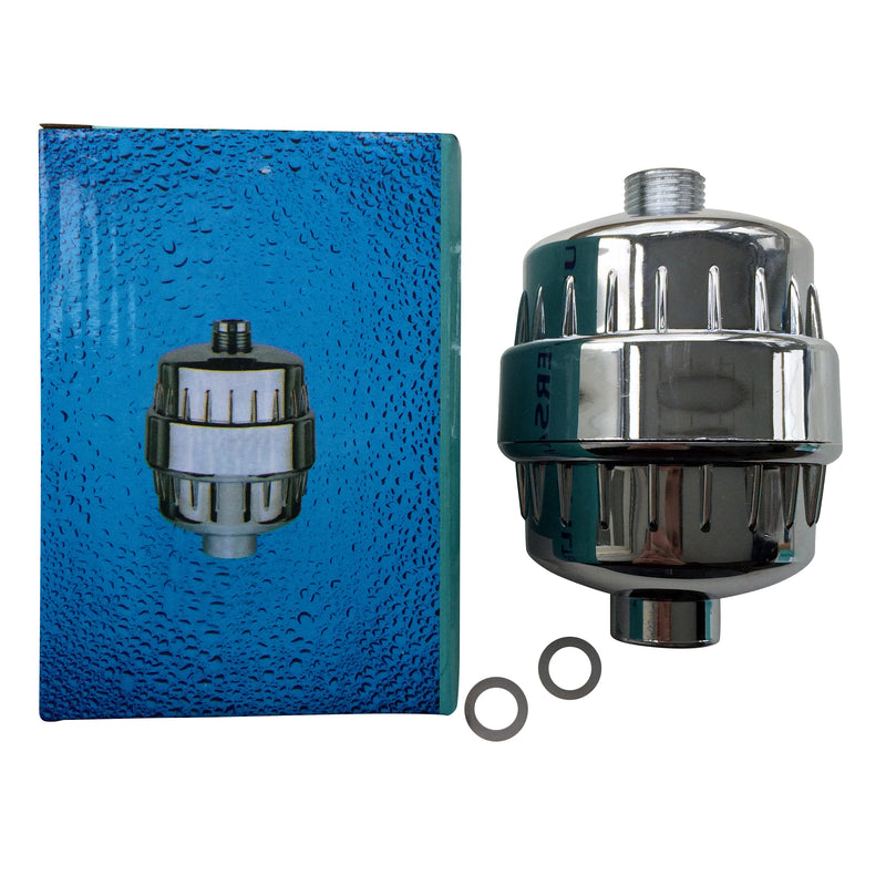 Chrome In Line Shower Filter for Chlorine and Heavy Metal Removal