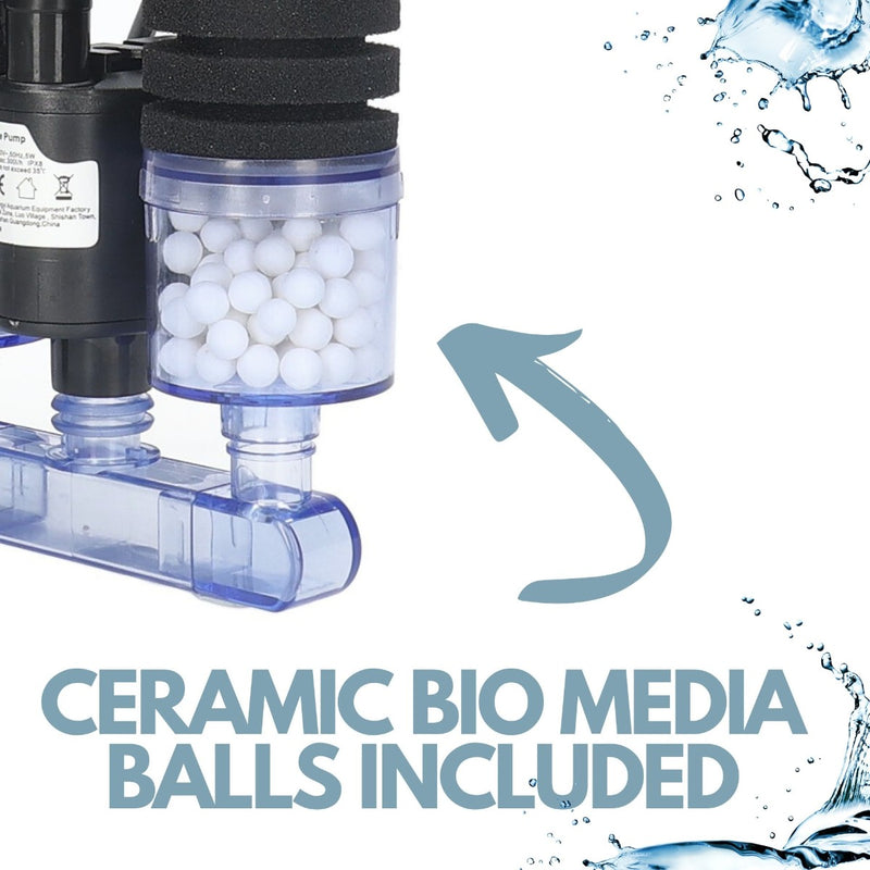 Aquarium Sponge Internal Bio Filter With Built In Pump