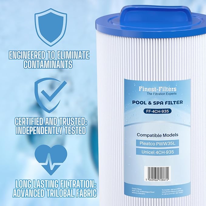 Spa Filter Cartridge For Pleatco PWW35L / Unicel 4CH-935 - FF-4CH-935