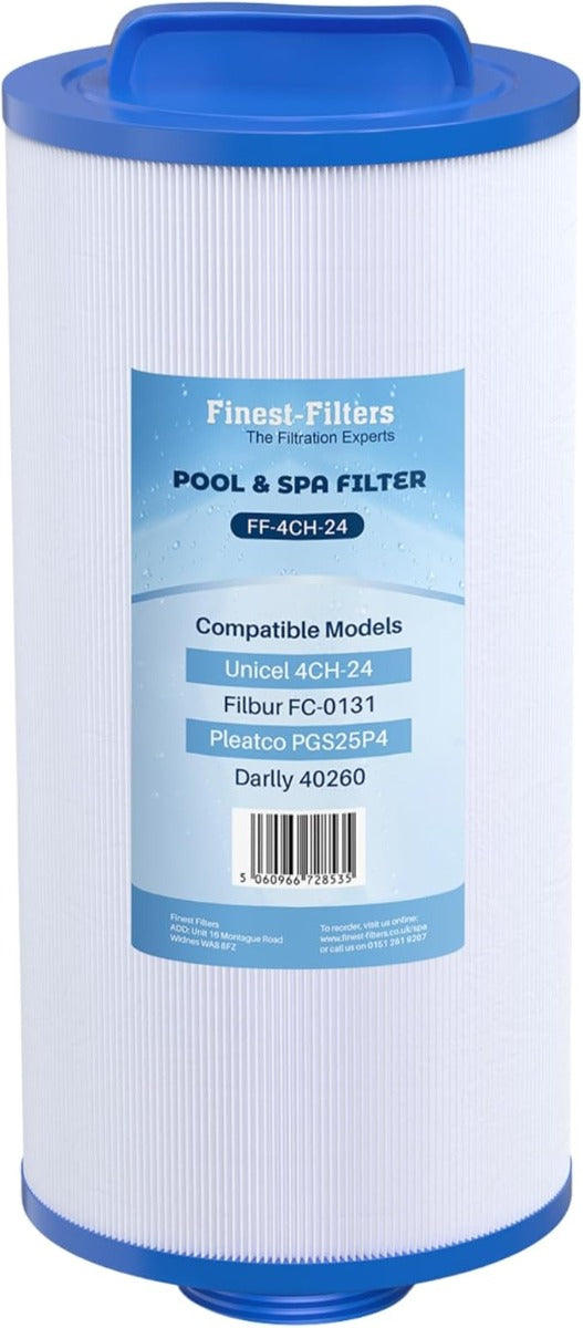 Spa Filter Cartridge For Pleatco PGS25P4 / Unicel 4CH-24 - FF-4CH-24
