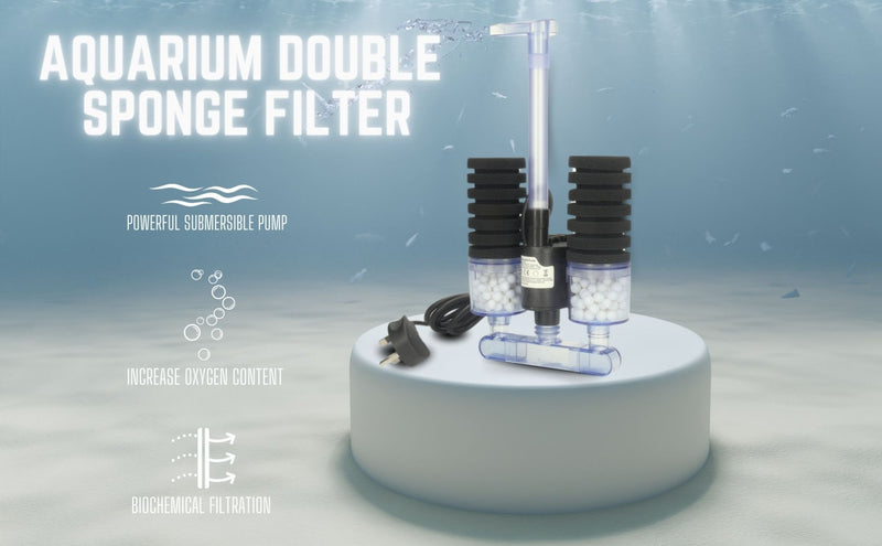 Double Sponge Internal Bio Filter With Built In Pump