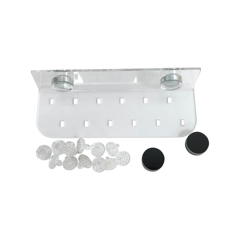 12 Way Acrylic Coral Frag Rack With Plugs - Magnetic Mount