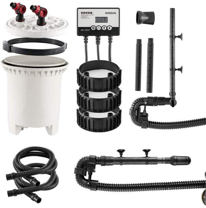 Sunsun HW-5000 4600l/h External Canister Filter Fish Tank Aquarium with UV + Flow Control
