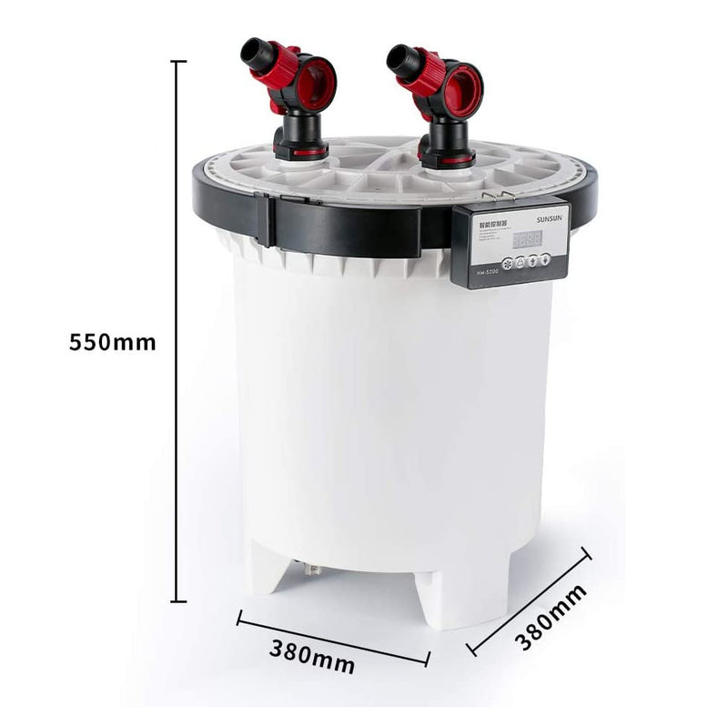 Sunsun HW-5000 4600l/h External Canister Filter Fish Tank Aquarium with UV + Flow Control