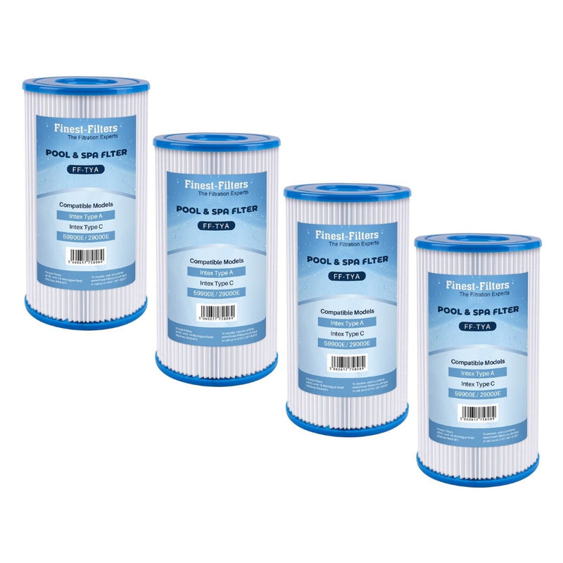 Swimming Pool Filters For Bestway 3 & Intex Type A C (4 Pack)