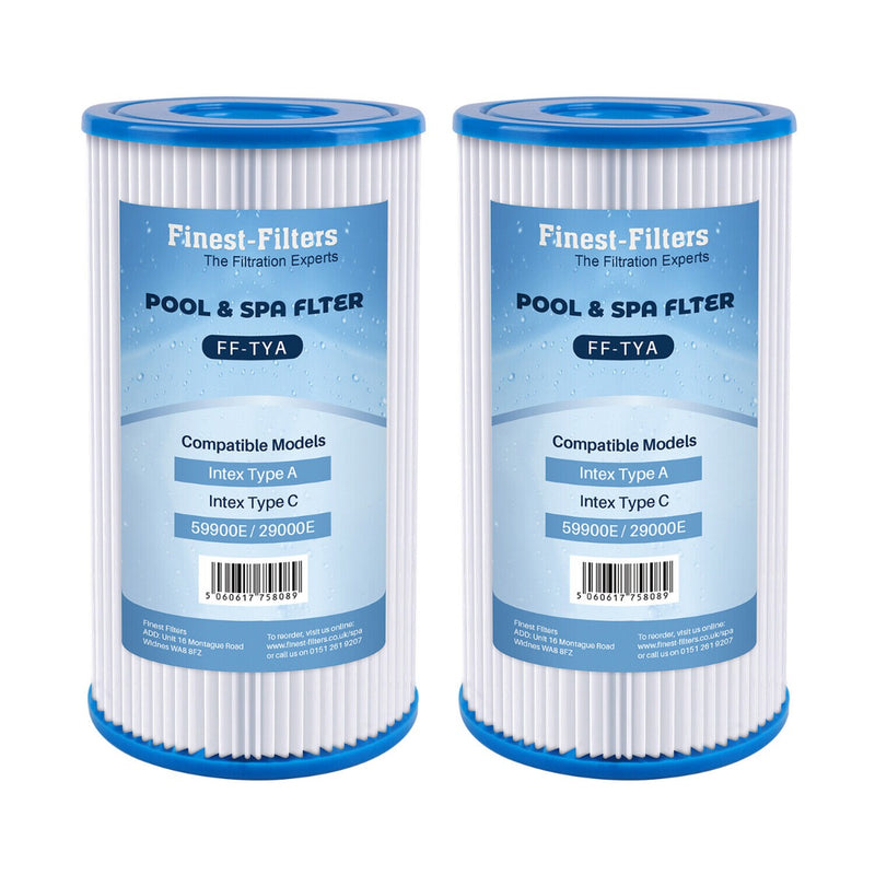 Swimming Pool Filters For Bestway 3 & Intex Type A C (2 Pack)
