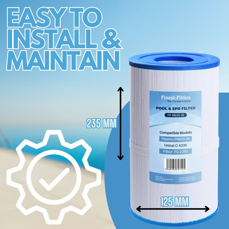 Hot Tub Filter Compatible With Pleatco PRB35-IN Unicel C-4335 (2 Pack)
