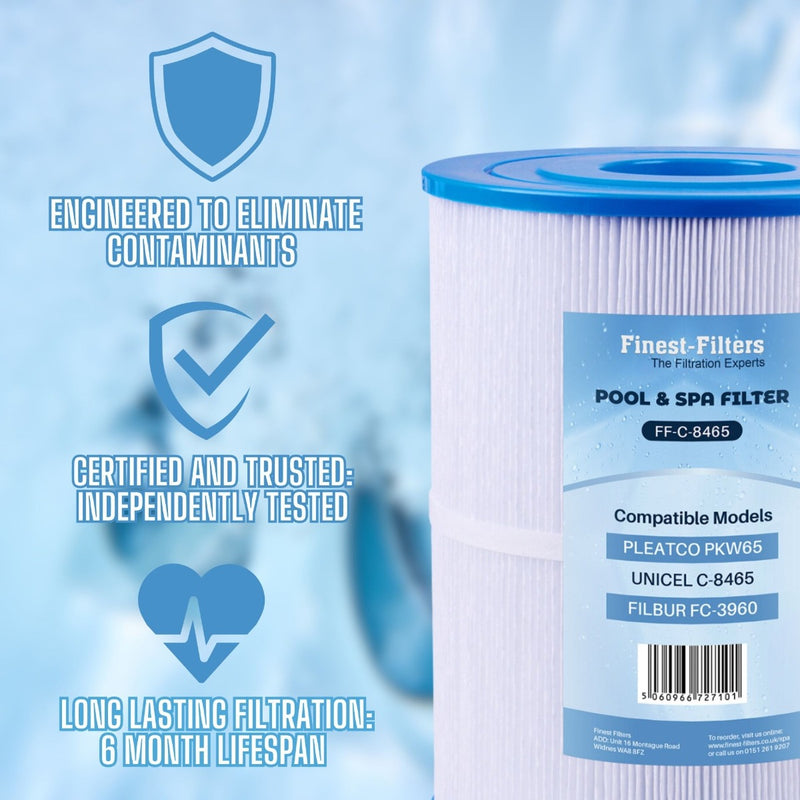 Hot Tub Filter For Pleatco PWK65, Unicel C-8465, Filbur FC-2390