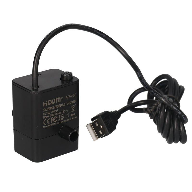 Submersible USB Powered 150l/h Quiet Mini Water Feature Pump
