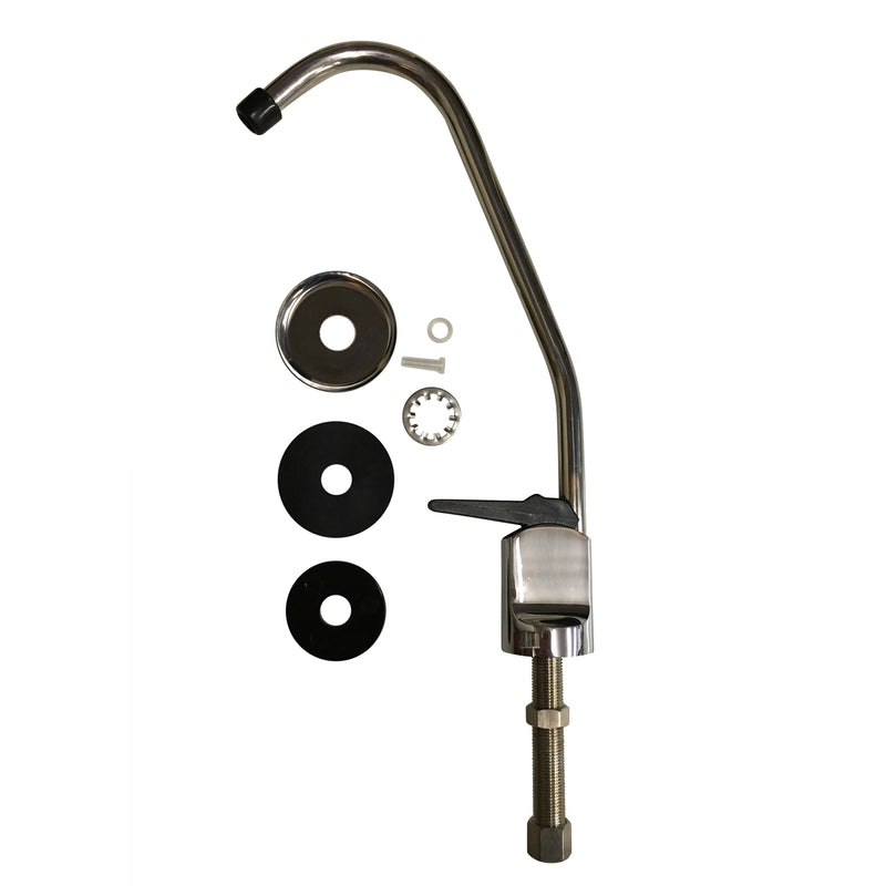 Chrome Push Button Faucet Tap for Undersink Water Filter System