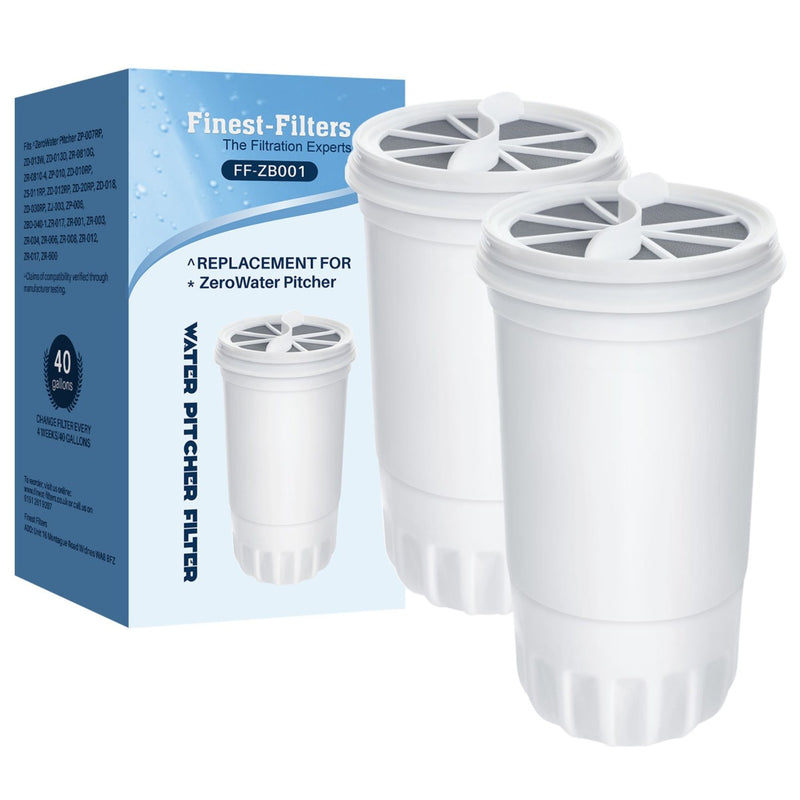 2 x Water Filter Cartridges Compatible with ZeroWater Filter Jug